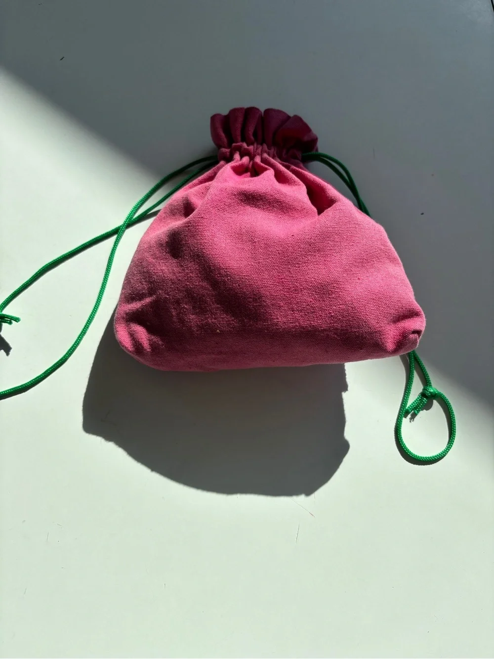 Sensory ABC Letter Play Set - Pink Felt Drawstring Pouch with Multicolor Letters
